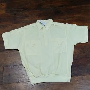 NWT Wayne Scott Vintage Polo, Color- Yellow, Size- Medium.
